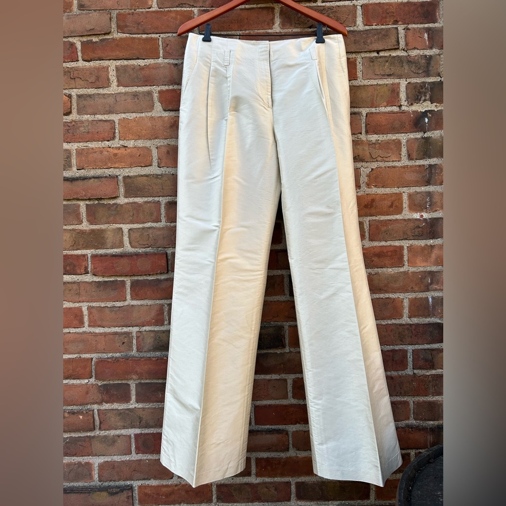 Magaschoni Champagne Colored Silk Pants